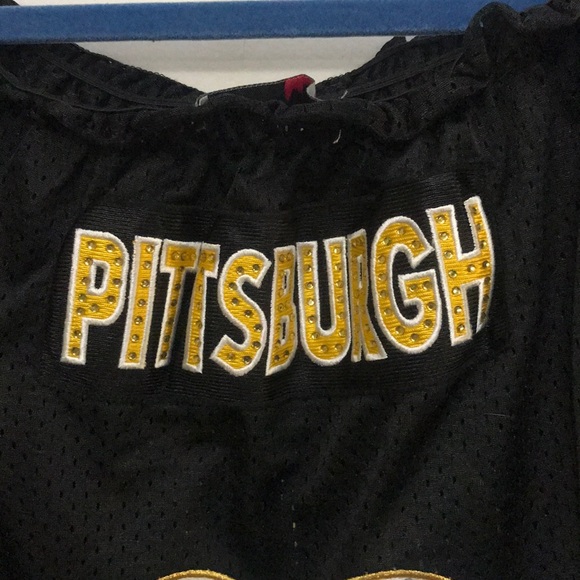 New Women’s luck rhinestone rouched Pittsburgh tip - Picture 7 of 8